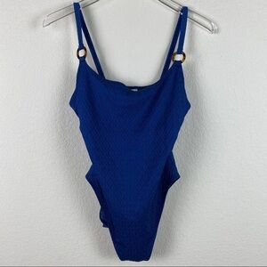 LEILANI Blue Vintage Inspired One Piece Swimsuit